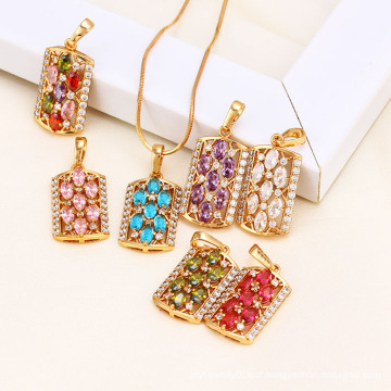 31304-Xuping Classic design alloy diamond pendants square shape